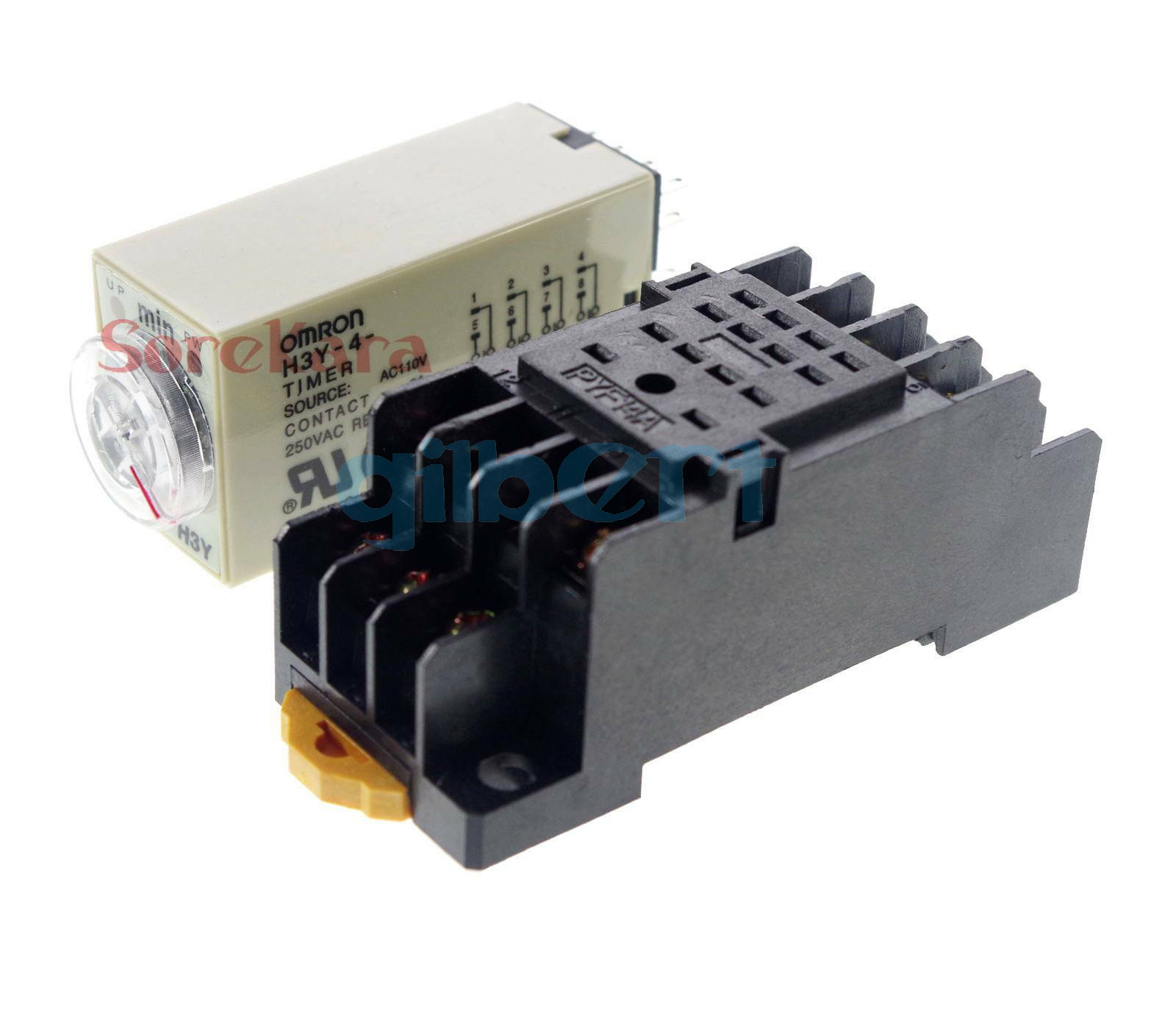 110V 60 Min H3Y-4 Power On Delay Relay Solid-State Timer 14Pins 4PDT No Base 