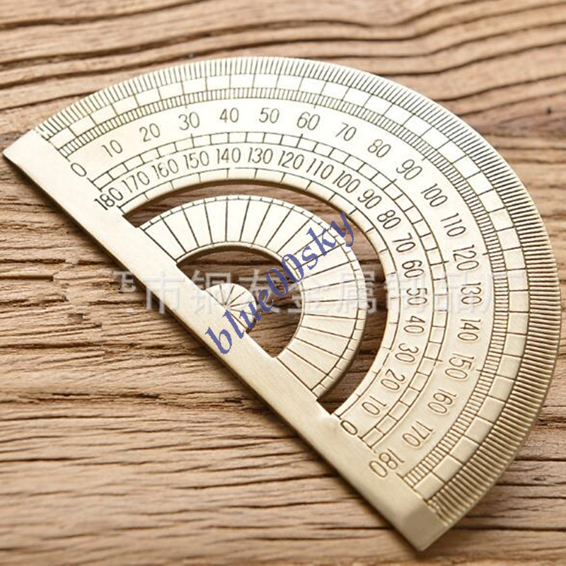 Geometry Tool Ruler Protractor Math Jewelry Measuring Tool Solid Brass